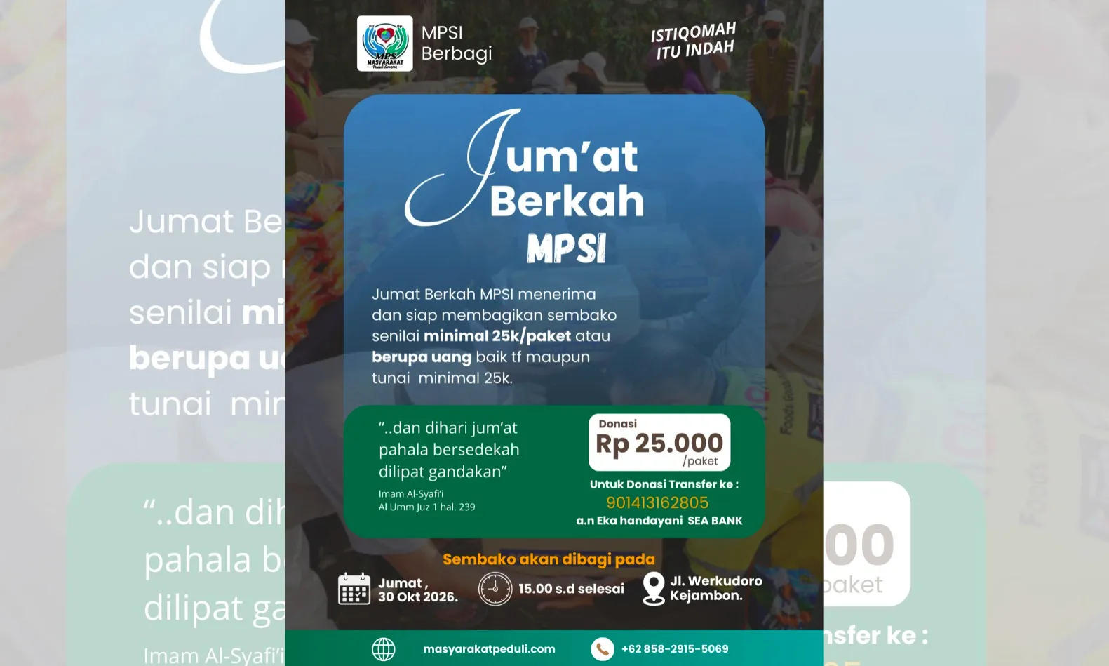 MPSI Ajak Masyarakat Berbagi Sembako Lewat Program Jumat Berkah, Donasi Mulai Rp25 Ribu
